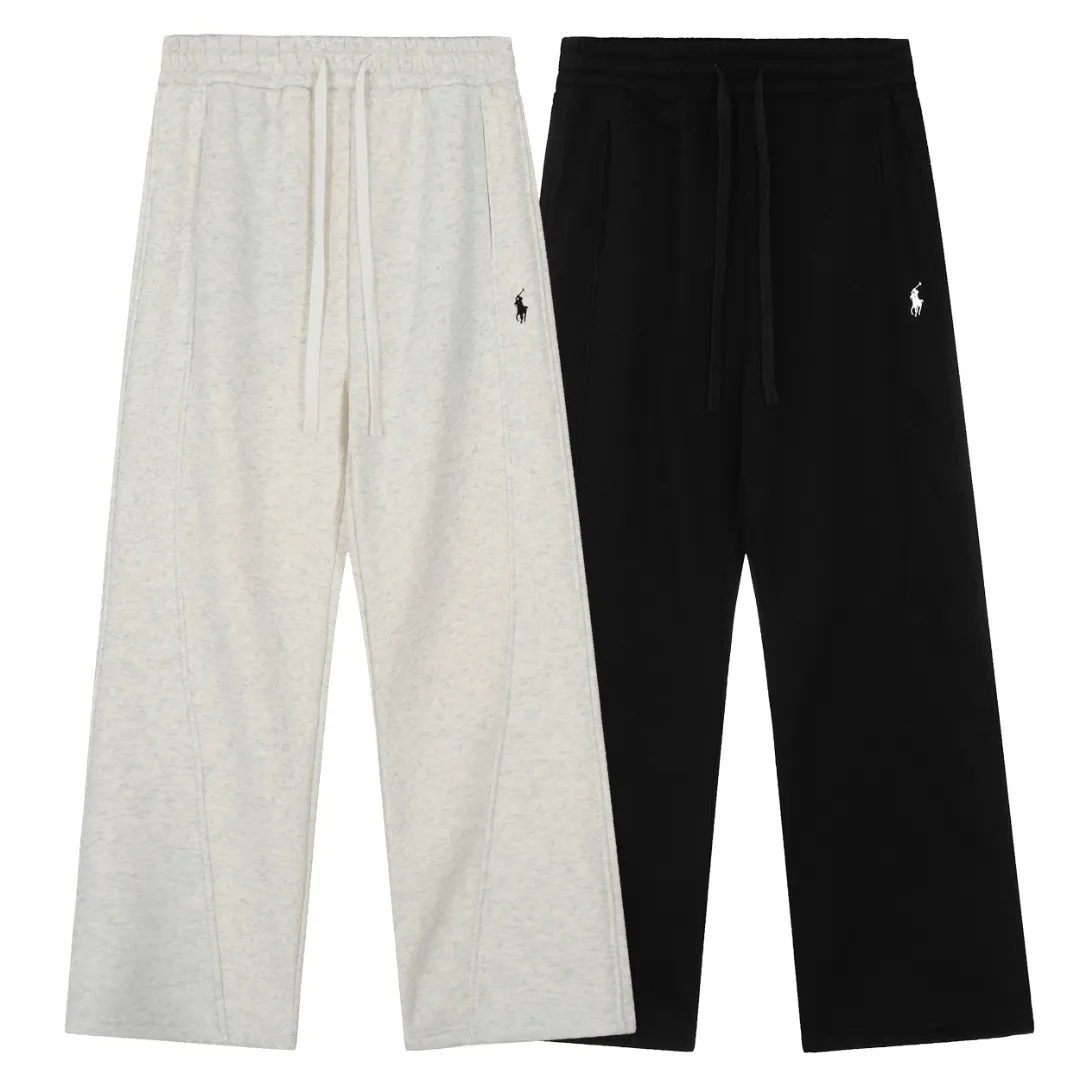 P250 Top quality" Style number: T7001# [Ralph Lauren solid color pony embroidered logo thickened and velvet wide-leg trousers] ✅Ralph Lauren classic basic versatile unisex fall and winter wide-leg spliced velvet straight pants ✅Pure cotton high-gram thick velvet fabric The upper body is comfortable and warm ✅The version is restored to the original version The maximum size can be worn up to 170 pounds Loose, comfortable and stress-free ✅The upper body is simple and easy to wear A must-have for ootd. Good-looking clothes are never picky. A must-have in couples’ wardrobes. Size: S-XL. Color: floral gray black.